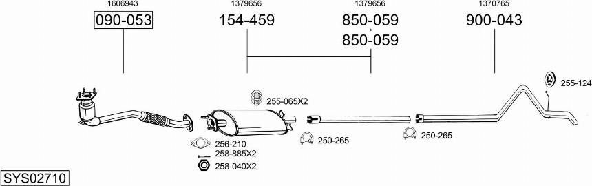 Bosal SYS02710 - Система выпуска ОГ autosila-amz.com