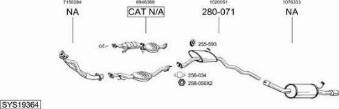 Bosal SYS19364 - Система выпуска ОГ autosila-amz.com