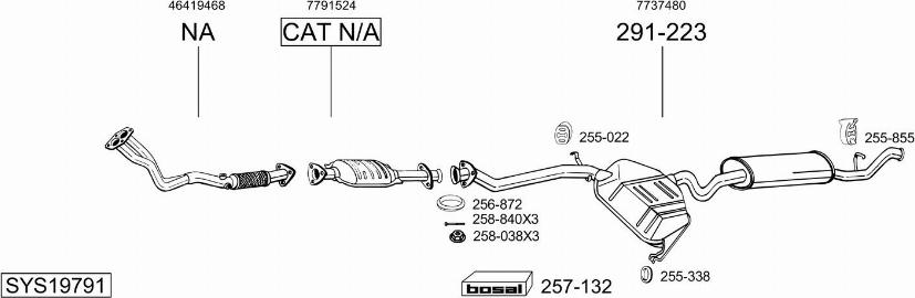 Bosal SYS19791 - Система выпуска ОГ autosila-amz.com