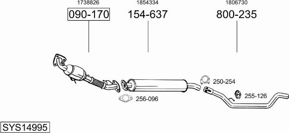 Bosal SYS14995 - Система выпуска ОГ autosila-amz.com