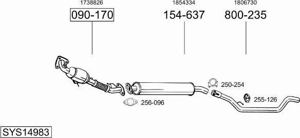 Bosal SYS14983 - Система выпуска ОГ autosila-amz.com