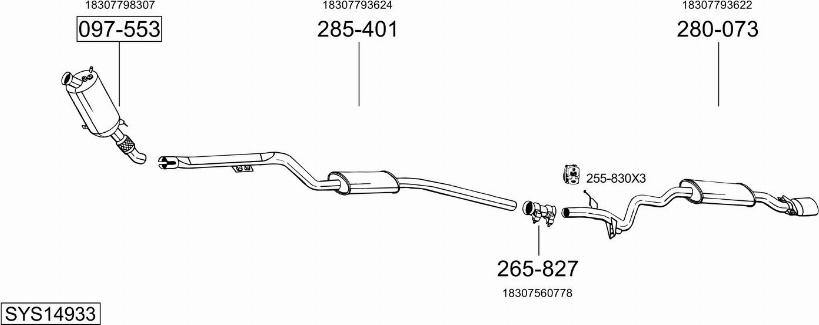 Bosal SYS14933 - Система выпуска ОГ autosila-amz.com