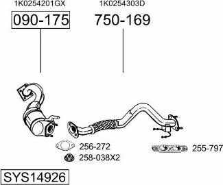 Bosal SYS14926 - Система выпуска ОГ autosila-amz.com