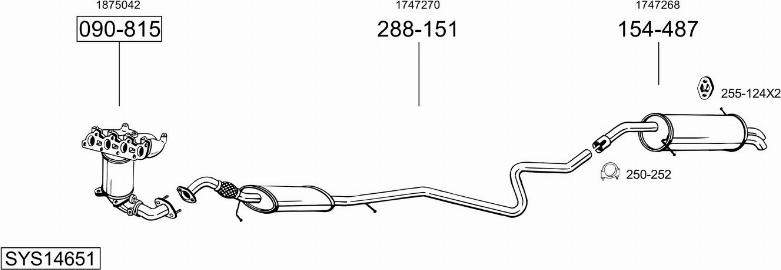 Bosal SYS14651 - Система выпуска ОГ autosila-amz.com