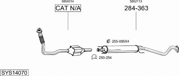 Bosal SYS14070 - Система выпуска ОГ autosila-amz.com