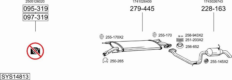 Bosal SYS14813 - Система выпуска ОГ autosila-amz.com