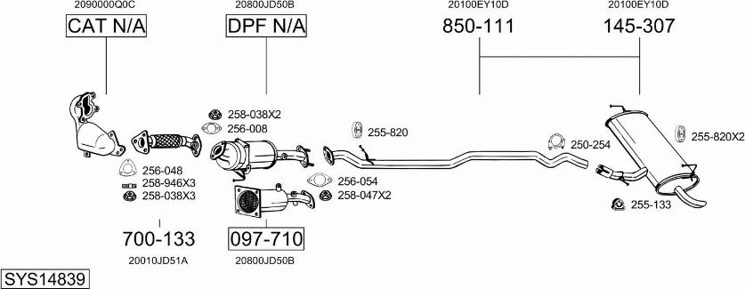 Bosal SYS14839 - Система выпуска ОГ autosila-amz.com