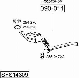 Bosal SYS14309 - Система выпуска ОГ autosila-amz.com