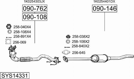 Bosal SYS14331 - Система выпуска ОГ autosila-amz.com