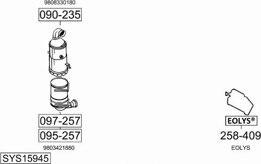 Bosal SYS15945 - Система выпуска ОГ autosila-amz.com