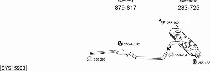 Bosal SYS15903 - Система выпуска ОГ autosila-amz.com