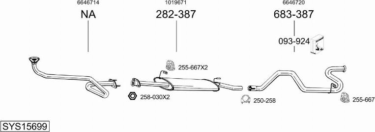 Bosal SYS15699 - Система выпуска ОГ autosila-amz.com