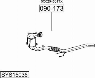 Bosal SYS15036 - Система выпуска ОГ autosila-amz.com