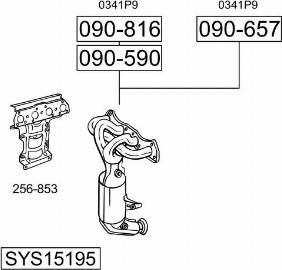Bosal SYS15195 - Система выпуска ОГ autosila-amz.com