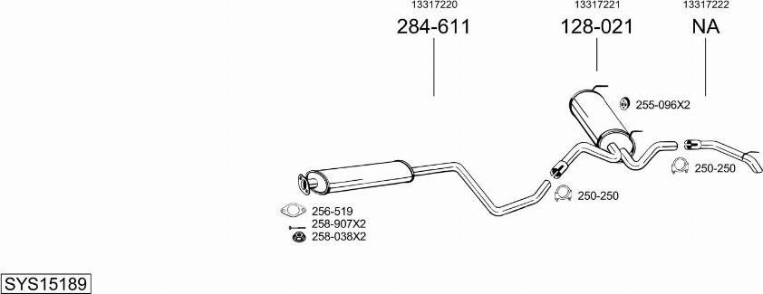 Bosal SYS15189 - Система выпуска ОГ autosila-amz.com