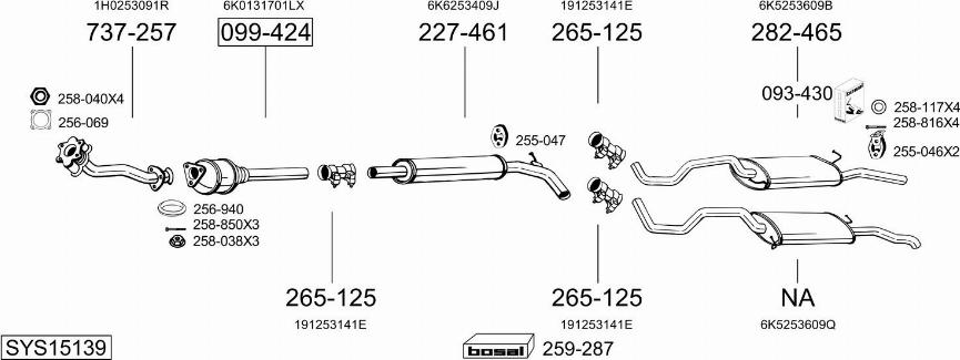 Bosal SYS15139 - Система выпуска ОГ autosila-amz.com