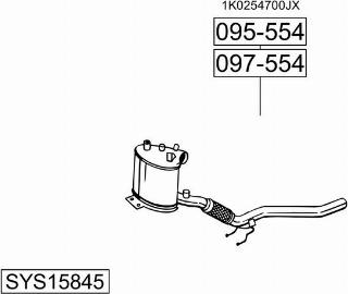 Bosal SYS15845 - Система выпуска ОГ autosila-amz.com