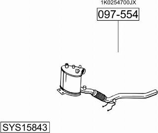 Bosal SYS15843 - Система выпуска ОГ autosila-amz.com