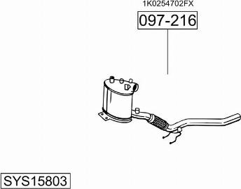 Bosal SYS15803 - Система выпуска ОГ autosila-amz.com