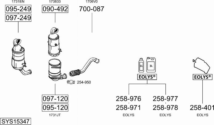 Bosal SYS15347 - Система выпуска ОГ autosila-amz.com