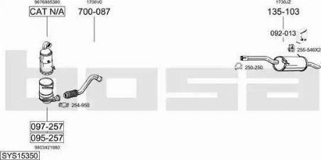 Bosal SYS15350 - Система выпуска ОГ autosila-amz.com