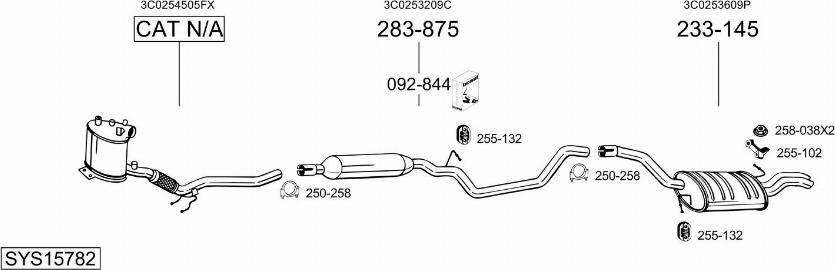 Bosal SYS15782 - Система выпуска ОГ autosila-amz.com