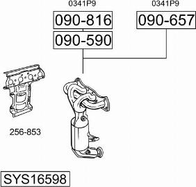 Bosal SYS16598 - Система выпуска ОГ autosila-amz.com