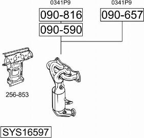 Bosal SYS16597 - Система выпуска ОГ autosila-amz.com