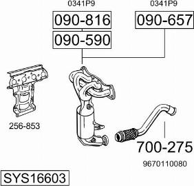 Bosal SYS16603 - Система выпуска ОГ autosila-amz.com
