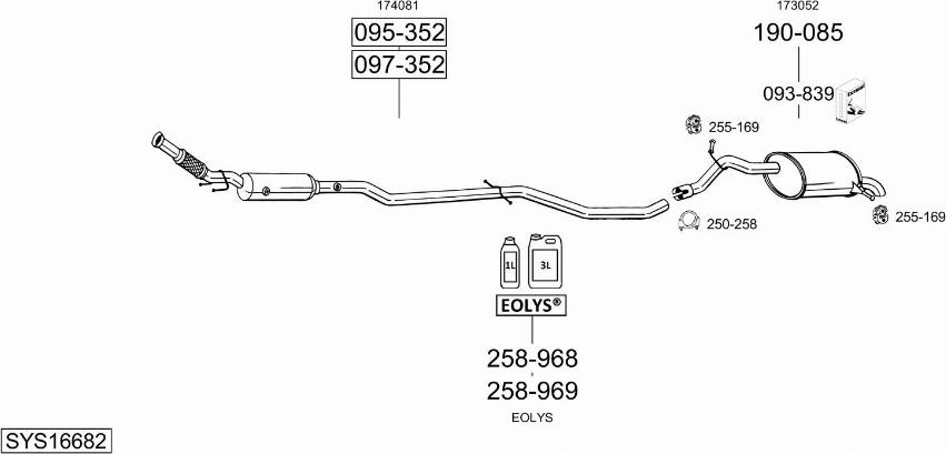 Bosal SYS16682 - Система выпуска ОГ autosila-amz.com