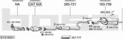 Bosal SYS16091 - Система выпуска ОГ autosila-amz.com