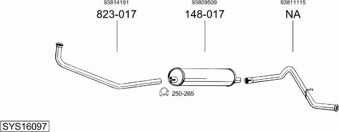 Bosal SYS16097 - Система выпуска ОГ autosila-amz.com