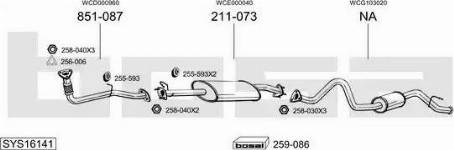 Bosal SYS16141 - Система выпуска ОГ autosila-amz.com