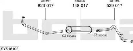 Bosal SYS16102 - Система выпуска ОГ autosila-amz.com
