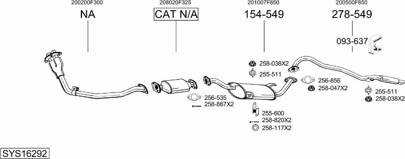 Bosal SYS16292 - Система выпуска ОГ autosila-amz.com