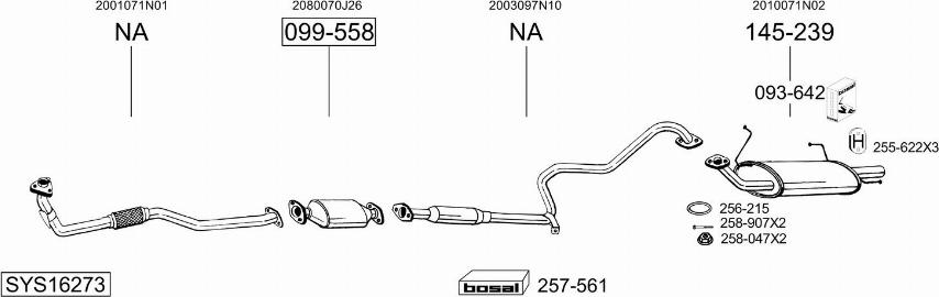 Bosal SYS16273 - Система выпуска ОГ autosila-amz.com