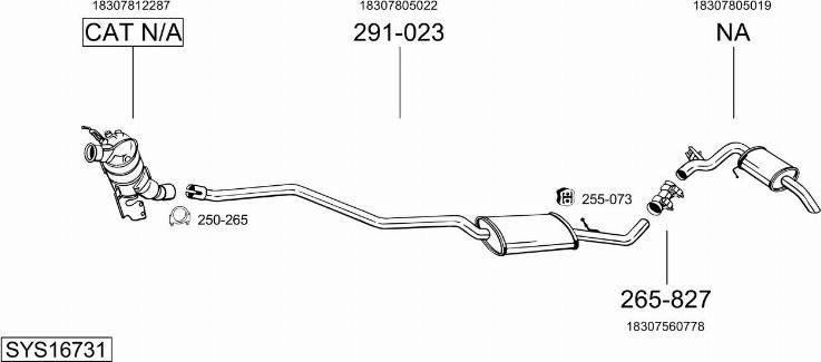 Bosal SYS16731 - Система выпуска ОГ autosila-amz.com