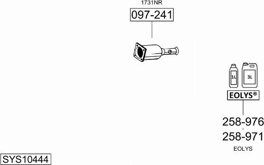 Bosal SYS10444 - Система выпуска ОГ autosila-amz.com