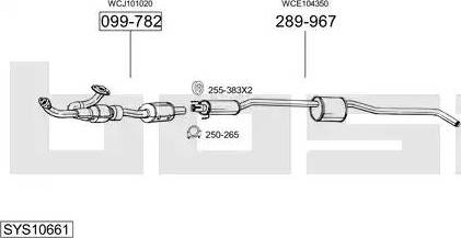 Bosal SYS10661 - Система выпуска ОГ autosila-amz.com