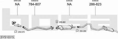 Bosal SYS10315 - Система выпуска ОГ autosila-amz.com