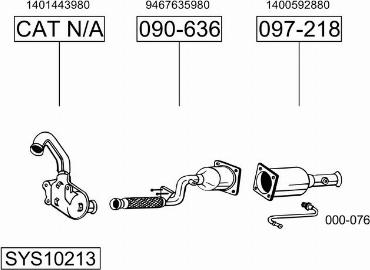 Bosal SYS10213 - Система выпуска ОГ autosila-amz.com