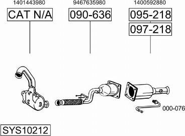 Bosal SYS10212 - Система выпуска ОГ autosila-amz.com