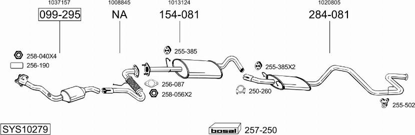 Bosal SYS10279 - Система выпуска ОГ autosila-amz.com