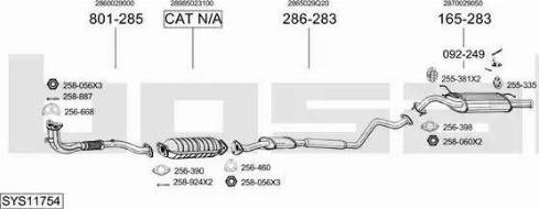 Bosal SYS11754 - Система выпуска ОГ autosila-amz.com