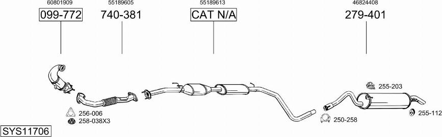 Bosal SYS11706 - Система выпуска ОГ autosila-amz.com