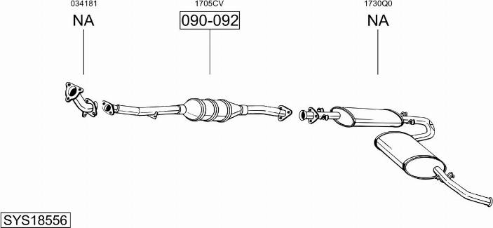 Bosal SYS18556 - Система выпуска ОГ autosila-amz.com