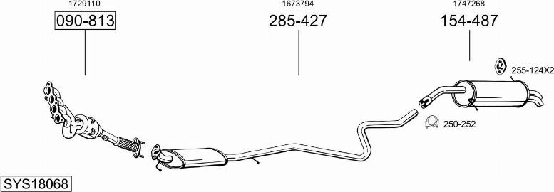 Bosal SYS18068 - Система выпуска ОГ autosila-amz.com