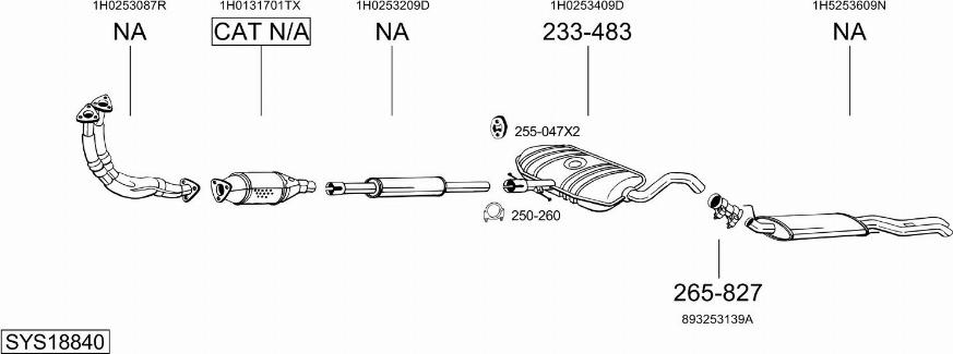 Bosal SYS18840 - Система выпуска ОГ autosila-amz.com