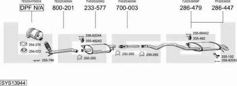 Bosal SYS13944 - Система выпуска ОГ autosila-amz.com