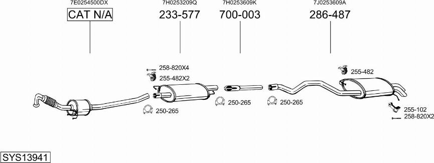 Bosal SYS13941 - Система выпуска ОГ autosila-amz.com